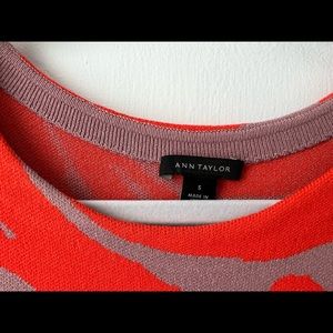 Ann Taylor Size Small Knitted Dress Orange and Grey Dress